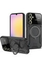 Samsung Galaxy A05s Kılıf Joy Lens Standlı Kapak - Siyah