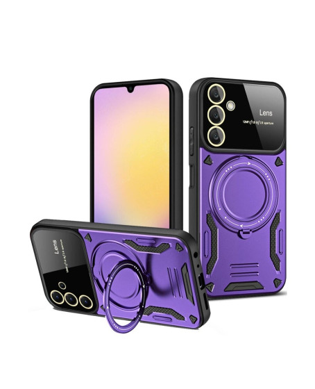 Samsung Galaxy A35 5g Kılıf Joy Lens Standlı Kapak - Mor Samsung Galaxy A35 5g Kılıf Joy Lens Standlı Kapak - Mor