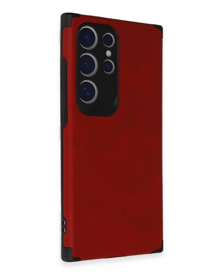 Samsung Galaxy S24 Ultra Kılıf Loop Deri Silikon - Kırmızı Samsung Galaxy S24 Ultra Kılıf Loop Deri Silikon - Kırmızı