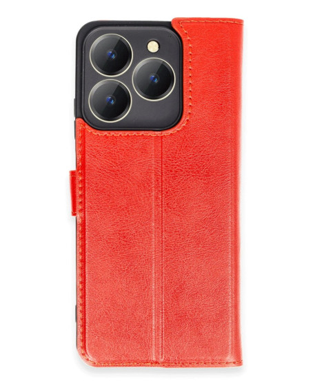Realme C63 Kılıf Trend S Plus Kapaklı Kılıf - Kırmızı Realme C63 Kılıf Trend S Plus Kapaklı Kılıf - Kırmızı