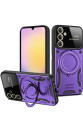 Samsung Galaxy S25 Plus Kılıf Joy Lens Standlı Kapak - Mor Samsung Galaxy S25 Plus Kılıf Joy Lens Standlı Kapak - Mor