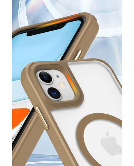 Apple İphone 12 Kılıf Enka Magsafe Silikon Kılıf - Desert Apple İphone 12 Kılıf Enka Magsafe Silikon Kılıf - Desert