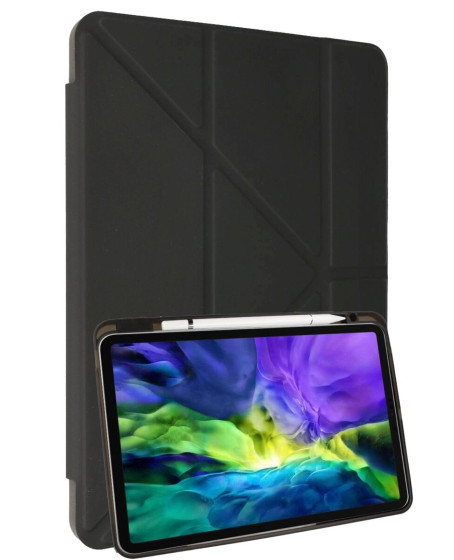 Samsung Galaxy X910 Tab S9 Ultra 14.6 Kılıf Kalemlikli Mars Tablet Kılıfı - Koyu Gri