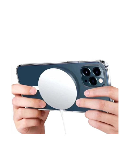 Apple İphone 15 Plus Kılıf Pc Real Magsafe Kapak - Şeffaf