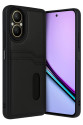 Realme 12 Lite Kılıf Sara Kartvizitli Deri Kılıf - Siyah
