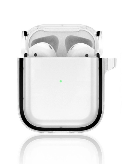 Apple Airpods 4 (4.nesil) Shiny Şeffaf Kılıf - Siyah