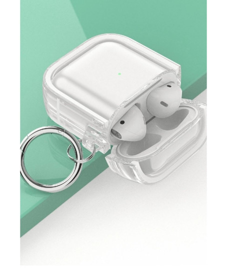 Apple Airpods 4 (4.nesil) Shiny Şeffaf Kılıf - Beyaz Apple Airpods 4 (4.nesil) Shiny Şeffaf Kılıf - Beyaz