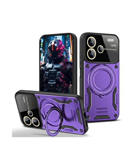 Xiaomi Redmi Note 13 Pro Plus Joy Lens Standlı Kapak - Mor