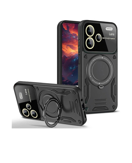 Xiaomi Redmi Note 13 Pro Plus Joy Lens Standlı Kapak - Siyah Xiaomi Redmi Note 13 Pro Plus Joy Lens Standlı Kapak - Siyah
