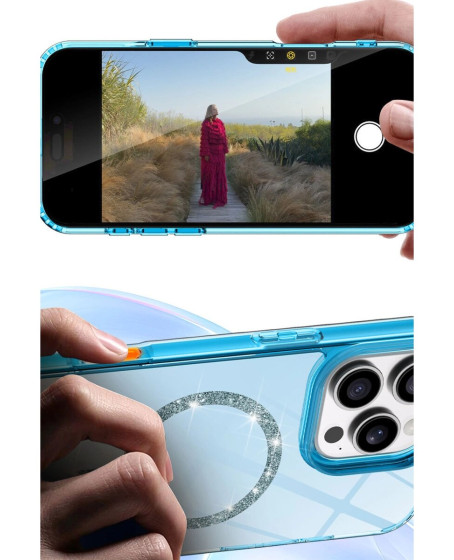 Apple İphone 14 Live Diamond Magsafe Kapak - Siyah