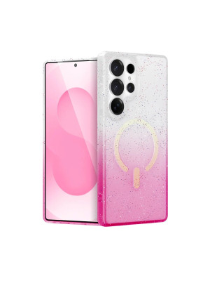 Samsung Galaxy S25 Ultra Pummel Shiny Magsafe Kapak - Pembe
