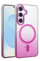 Samsung Galaxy S24 Fe Glossy Magsafe Kapak - Mor