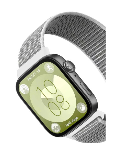 Huawei Fit 4 Hasırlı Cırtcırtlı Kordon (saat Değildir) - Beyaz