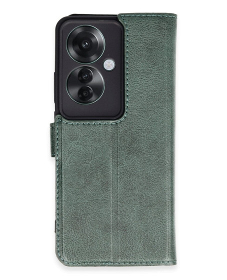 Oppo Reno 11f Kılıf Trend S Plus Kapaklı Kılıf - Yeşil Oppo Reno 11f Kılıf Trend S Plus Kapaklı Kılıf - Yeşil