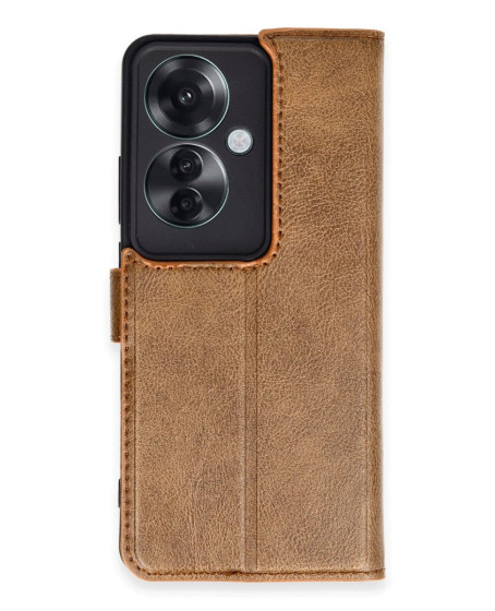Oppo Reno 11f Kılıf Trend S Plus Kapaklı Kılıf - Taba Oppo Reno 11f Kılıf Trend S Plus Kapaklı Kılıf - Taba