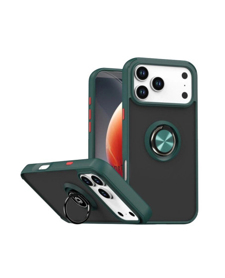 Apple İphone 17 Pro Max Montreal Yüzüklü Silikon Kapak - Yeşil Apple İphone 17 Pro Max Montreal Yüzüklü Silikon Kapak - Yeşil