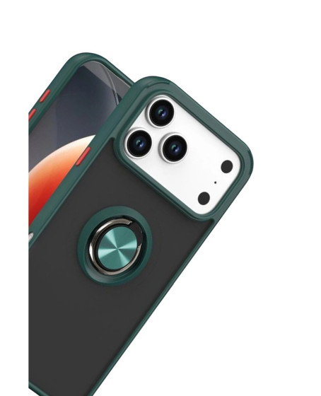 Apple İphone 17 Pro Max Montreal Yüzüklü Silikon Kapak - Yeşil Apple İphone 17 Pro Max Montreal Yüzüklü Silikon Kapak - Yeşil