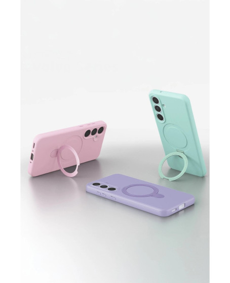 Samsung Galaxy S24 Fe Regal Magsafe Standlı Kapak - Açık Pembe Samsung Galaxy S24 Fe Regal Magsafe Standlı Kapak - Açık Pembe
