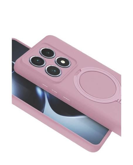 Xiaomi Mi 14t Pro Regal Magsafe Standlı Kapak - Açık Pembe Xiaomi Mi 14t Pro Regal Magsafe Standlı Kapak - Açık Pembe