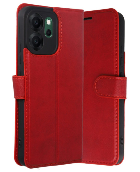 Oppo Reno 14f Trend S Plus Kapaklı Kılıf - Kırmızı Oppo Reno 14f Trend S Plus Kapaklı Kılıf - Kırmızı