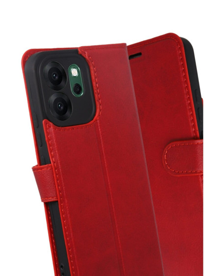 Oppo Reno 14f Trend S Plus Kapaklı Kılıf - Kırmızı Oppo Reno 14f Trend S Plus Kapaklı Kılıf - Kırmızı