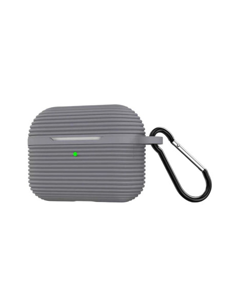 Apple Airpods Pro 3 (3.nesil) Raven Silikon Kılıf - Gri Apple Airpods Pro 3 (3.nesil) Raven Silikon Kılıf - Gri