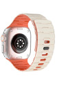 Apple Watch Ultra 49mm Wowen Kordon (saat Değildir) - Beyaz-turuncu