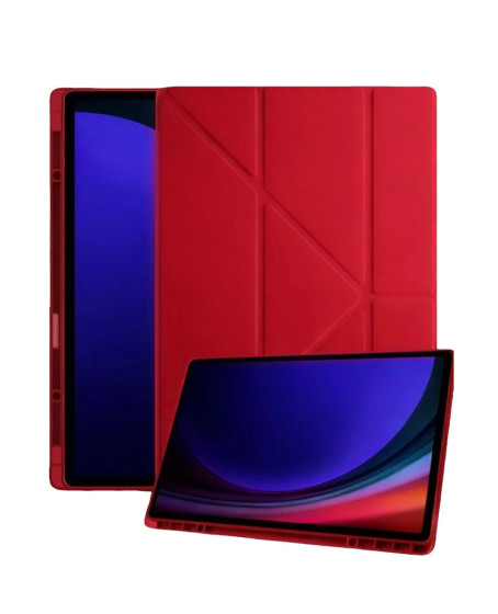 Samsung Galaxy Tab A11 Plus Kalemlikli Mars Tablet Kılıfı - Kırmızı