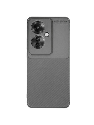 Oppo Reno 11f Kılıf Auto Focus Karbon Kapak - Gri Oppo Reno 11f Kılıf Auto Focus Karbon Kapak - Gri