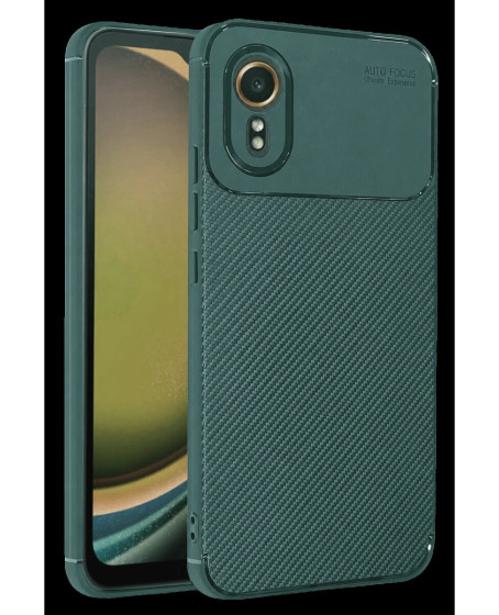 Samsung Galaxy Xcover 7 Kılıf Auto Focus Karbon Kapak - Yeşil