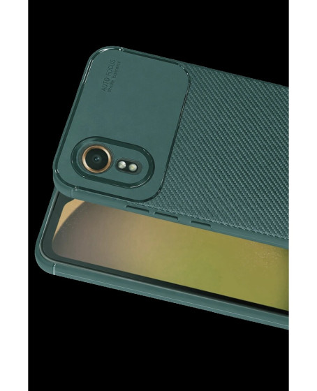 Samsung Galaxy Xcover 7 Kılıf Auto Focus Karbon Kapak - Yeşil