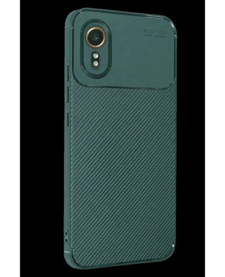 Samsung Galaxy Xcover 7 Kılıf Auto Focus Karbon Kapak - Yeşil