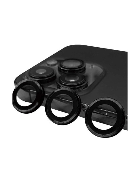 Apple İphone 15 Pro Max Raze Metal Kamera Lens - Siyah Apple İphone 15 Pro Max Raze Metal Kamera Lens - Siyah