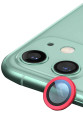Apple İphone 12 Raze Metal Kamera Lens - Kırmızı Apple İphone 12 Raze Metal Kamera Lens - Kırmızı