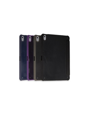 Apple İpad Pro 11 (2024) Kılıf Color Karbon Tablet Kılıfı - Koyu Gri