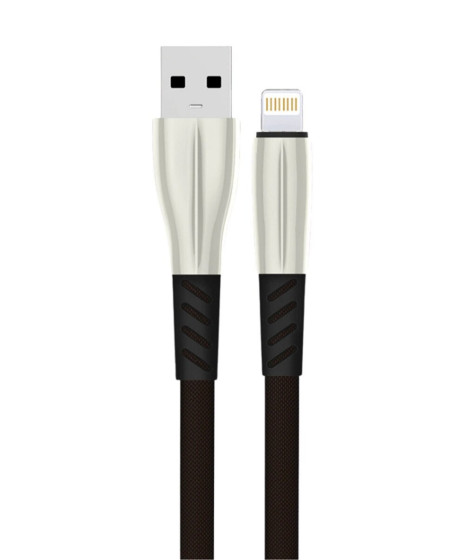 S89 Metal Uçlu Lightning Kablo İphone Uyumlu 1m 2.4a - Siyah