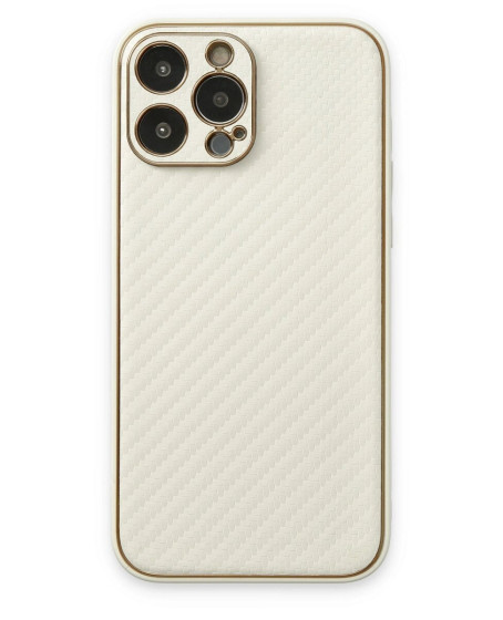 Apple İphone 13 Pro Kılıf Coco Karbon Silikon - Beyaz Apple İphone 13 Pro Kılıf Coco Karbon Silikon - Beyaz