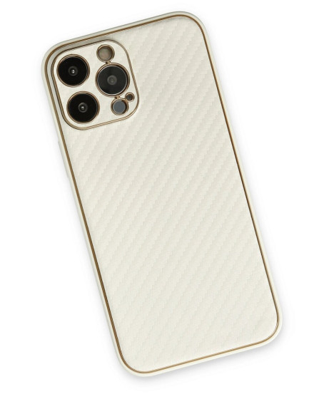 Apple İphone 13 Pro Kılıf Coco Karbon Silikon - Beyaz Apple İphone 13 Pro Kılıf Coco Karbon Silikon - Beyaz