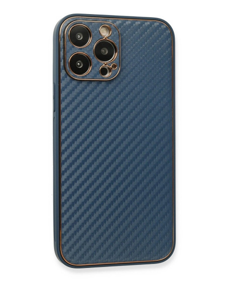 Apple İphone 13 Pro Kılıf Coco Karbon Silikon - Mavi