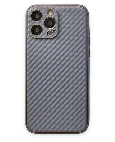 Apple İphone 13 Pro Kılıf Coco Karbon Silikon - Gri Apple İphone 13 Pro Kılıf Coco Karbon Silikon - Gri