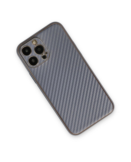 Apple İphone 13 Pro Kılıf Coco Karbon Silikon - Gri Apple İphone 13 Pro Kılıf Coco Karbon Silikon - Gri