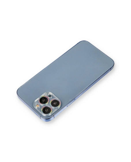 Apple İphone 13 Pro Shine Kamera Lens Koruma Cam - Rainbow Apple İphone 13 Pro Shine Kamera Lens Koruma Cam - Rainbow