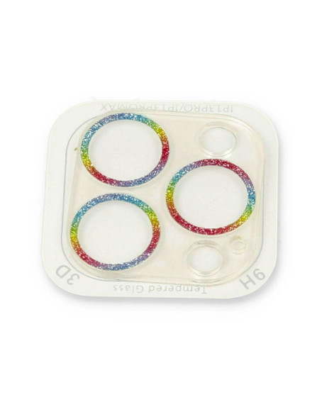Apple İphone 13 Pro Shine Kamera Lens Koruma Cam - Rainbow Apple İphone 13 Pro Shine Kamera Lens Koruma Cam - Rainbow