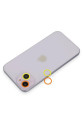 Apple İphone 13 Mini Renkli Kamera Lens Koruma Cam - Sarı-turuncu Apple İphone 13 Mini Renkli Kamera Lens Koruma Cam - Sarı-turuncu