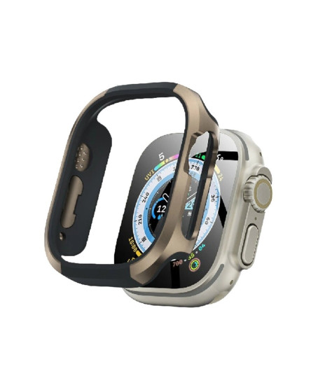 Apple Watch Ultra 49mm Mo-wt3 Alüminyum Camlı Kasa Ekran Koruyucu - Gold Apple Watch Ultra 49mm Mo-wt3 Alüminyum Camlı Kasa Ekran Koruyucu - Gold