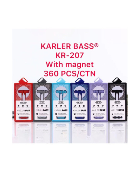 Kr-207 Mıknatıslı Kablolu Kulaklık - Mavi