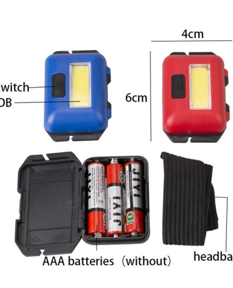 Ps-t89 Mini Pilli Cob Led 3 Mod Su Geçirmez Kafa Feneri Lambası Ps-t89 Mini Pilli Cob Led 3 Mod Su Geçirmez Kafa Feneri Lambası