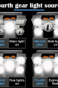 212 Model Şarjlı 5 Led 4 Modlu Cob Led Avcı Balıkçı Kamp Süper Kafa Lambası