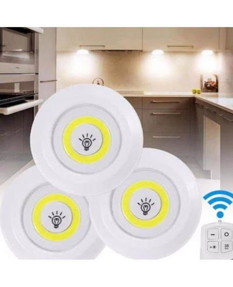 Uzaktan Kumandalı 3 Lü Spot Led Lamba Kablosuz Pilli Işıldak Uzaktan Kumandalı 3 Lü Spot Led Lamba Kablosuz Pilli Işıldak