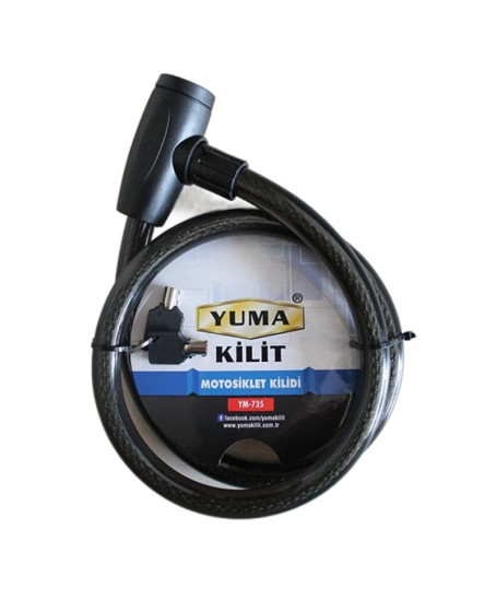 Yuma Ym-735 120 Cm 20 Mm Motorsiklet Kilidi